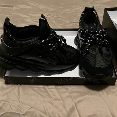 versace chain reaction size 46|versace chain reaction all black.